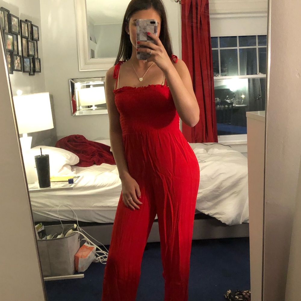 Red jumpsuit